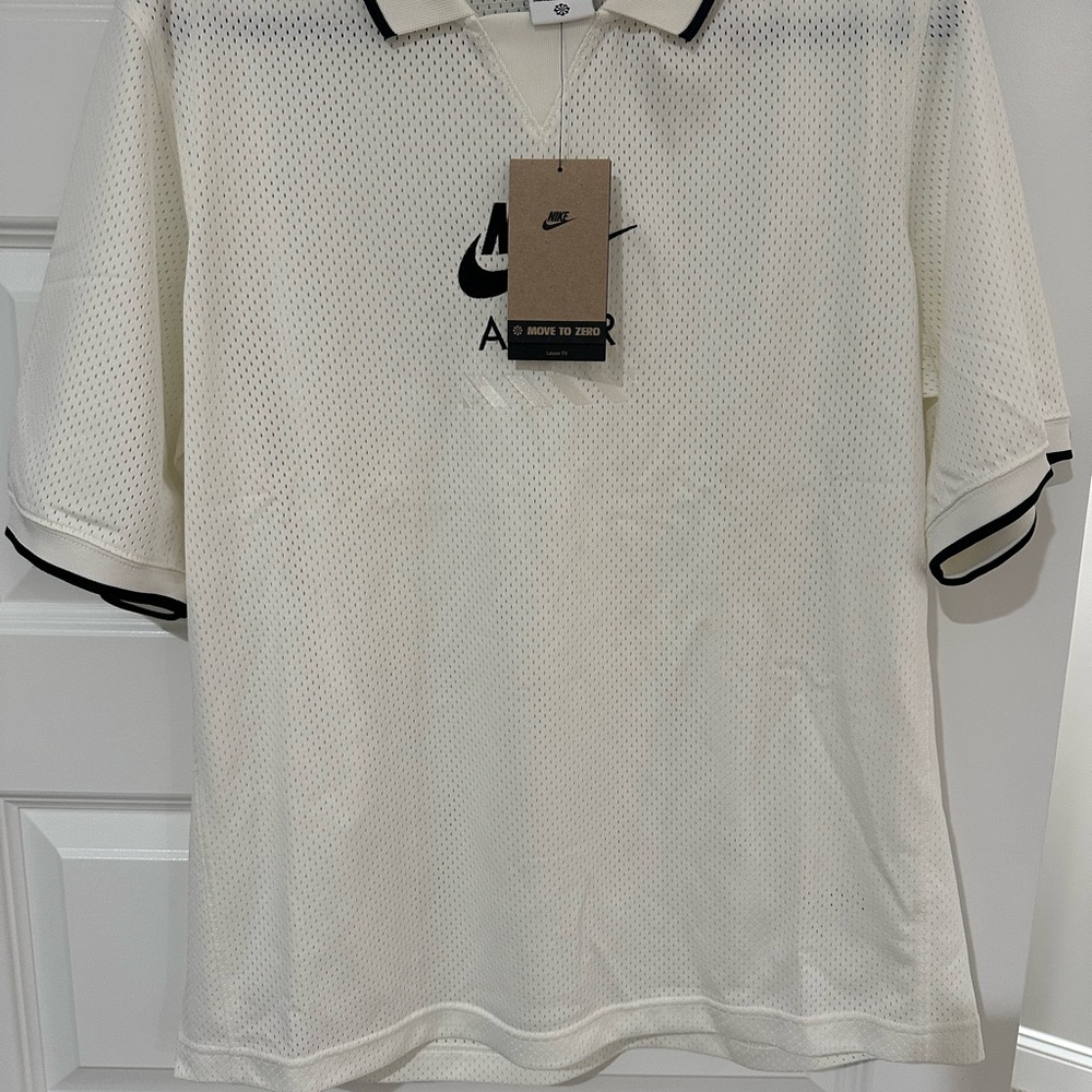 (New) Nike Air Men's White Mesh Polo Shirt,